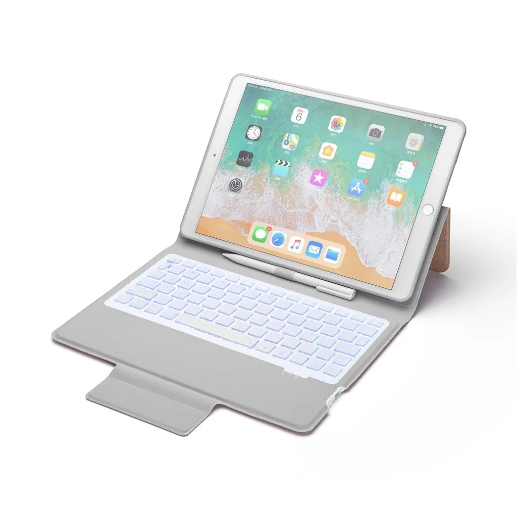 Лучшие продажи продуктов Bluetooth клавиатура чехол с карандашом держатель для iPad pro/Air 10,5 дюймов поддержка дропшиппинг
