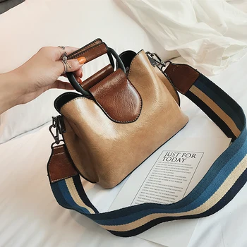 

Glossy pu Leather luxury handbags women bags designer Panelled handbag Iron hand Double shoulder strap new fashion crossbody bag