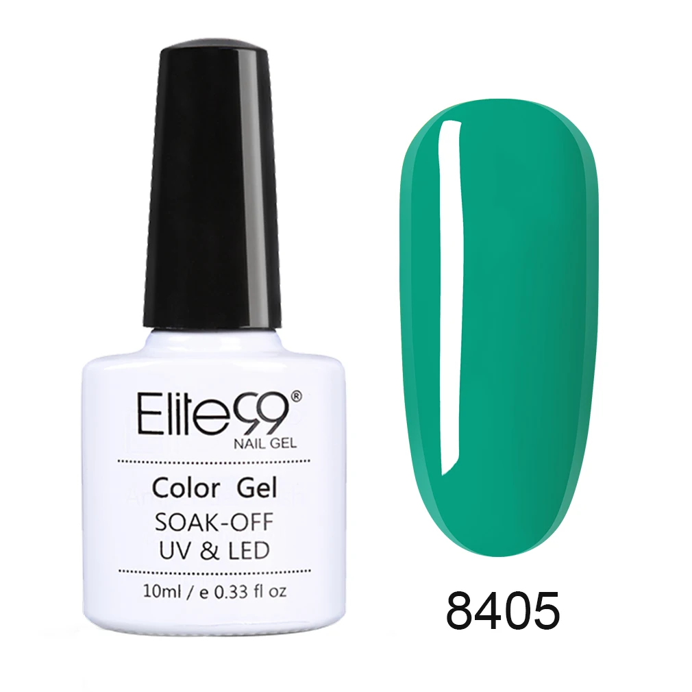 Elite99 Бирюзовый Гель-лак Soak Off UV светодиодный лак для ногтей праймер гель профессиональная эмаль маникюр 10 мл Полупостоянный лак для ногтей - Цвет: 8405