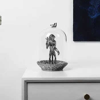 

Antique Monkey Figurines Miniature Model Glass Modern Art Figurine Ornament Home Decoration Accessories Room Decor