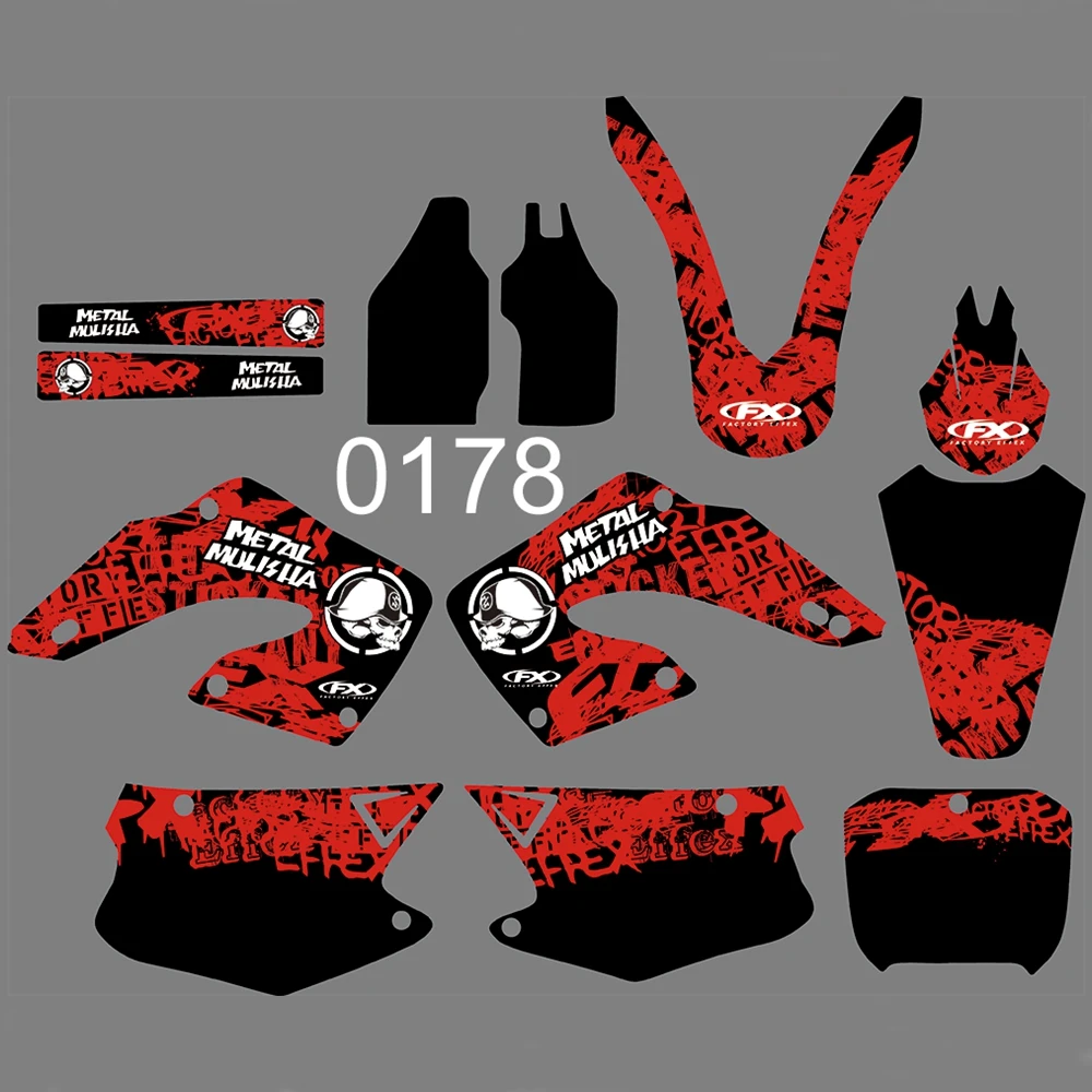 

For HONDA CR125 CR250 2000-2001 Graphics Decals Stickers Custom Number Name 3M Full Motorcycle Backgrounds Stickers Accessories