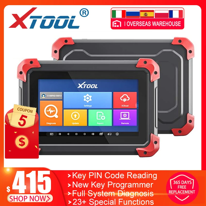 Xtool X100 PAD Plus автомобильный программатор ключей OBD2 полный диагностический сканер