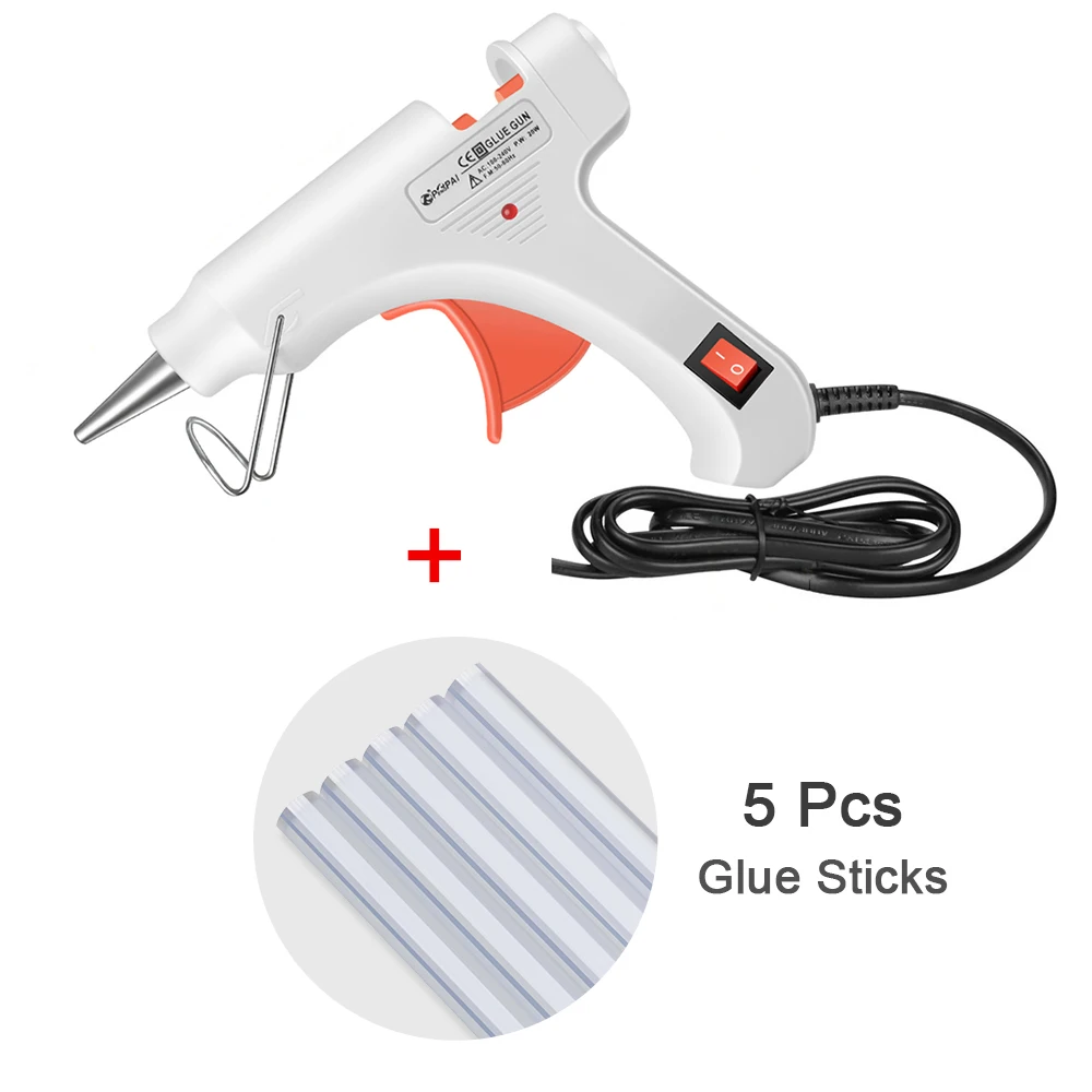 Hot Melt Glue Gun with 7x100mm Glue Sticks 20W Heating Gun Home DIY