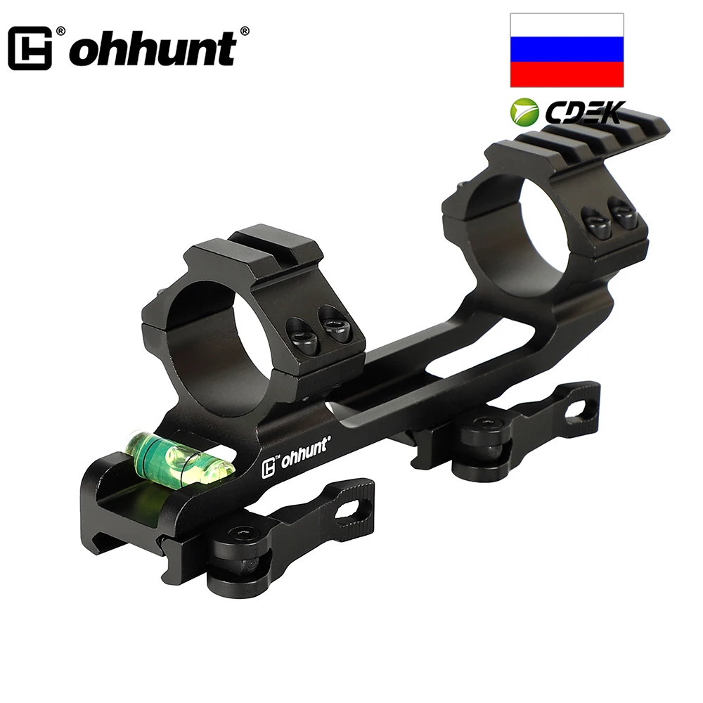 Крепление для охотничьего прицела ohhunt 25 4 мм 30 с пузырьковым уровнем|Кронштейны и
