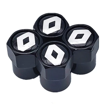 

black color Car Wheel Tire Valves Tyre Stem Air Caps Case for Renault duster megane 2 logan renault clio Car accessories