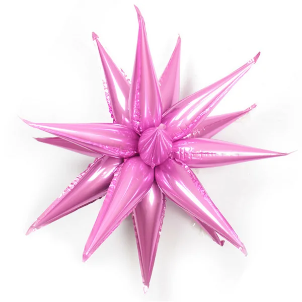 Pink 6 комплектов Диаметр 90 см взрывающиеся Звездные воздушные фольгированные шары Рождественский магазин Рекламные украшения независимая посылка капельки - Цвет: Pink