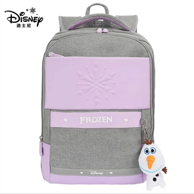 2022 Disney Genuine Frozen School Bags For Girls Primary Student Shoulder Orthopedic Backpack Elsa Anna Grade 1-5 Gifts Mochila
