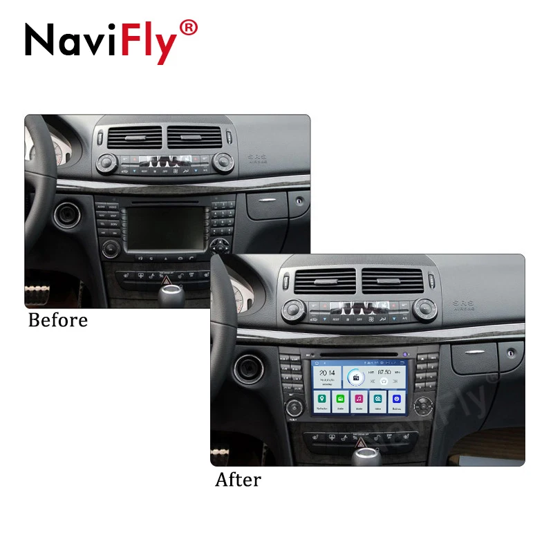 NaviFly 2 Din ips DSP авто gps навигация радио плеер для Mercedes Benz W211/e-класс E200/E220/E240/E270/E280 Android 9,0 dvd
