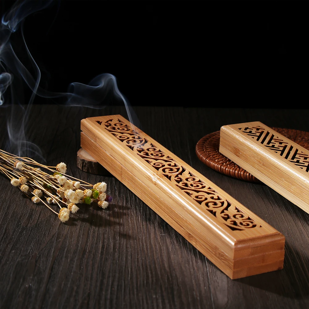 1 шт. ретро натуральный деревянный резной цветок ладан курильница Joss-stick вставленный держатель пепельница ароматерапия домашний декор ремесла