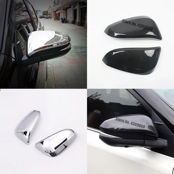 

For TOYOTA NOAH/VOXY 2014 2015 2016 2017 ABS Chrome/Carbon Fiber Rearview Mirror cover Garnish Car Styling Trim Decoration 2pcs