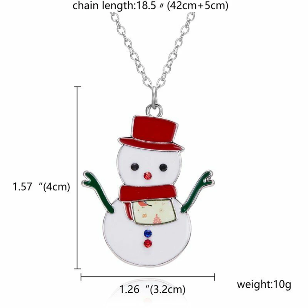 Новая мода Рождественская елка Снеговик Санта-Клаус женское ожерелье с подвеской свитер цепь ювелирные изделия, представительное ожерелье - Окраска металла: Q517