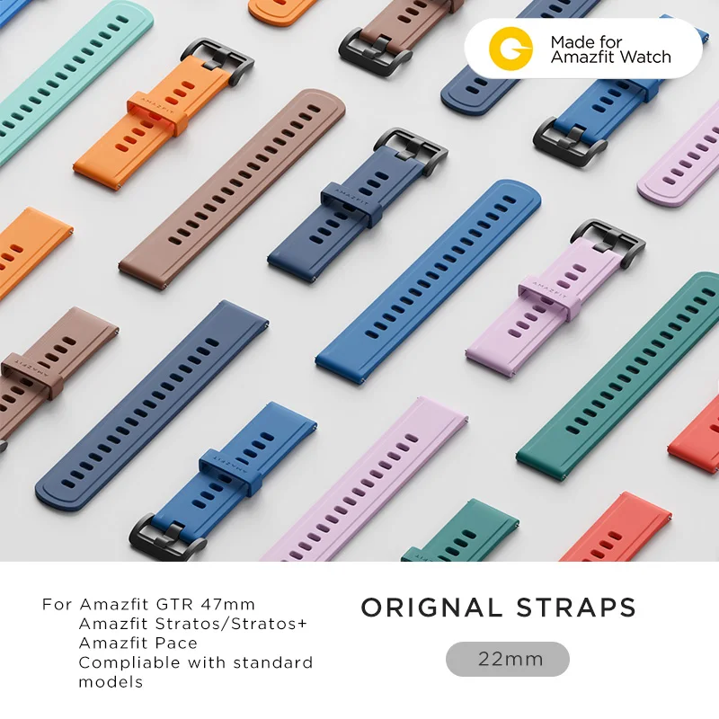 

NEW Original Strap Huami Amazfit Smart Watch Strap for Xiaomi Original Amazfit Bip Pace Stratos GTR Watch Amazfit Smartwatch