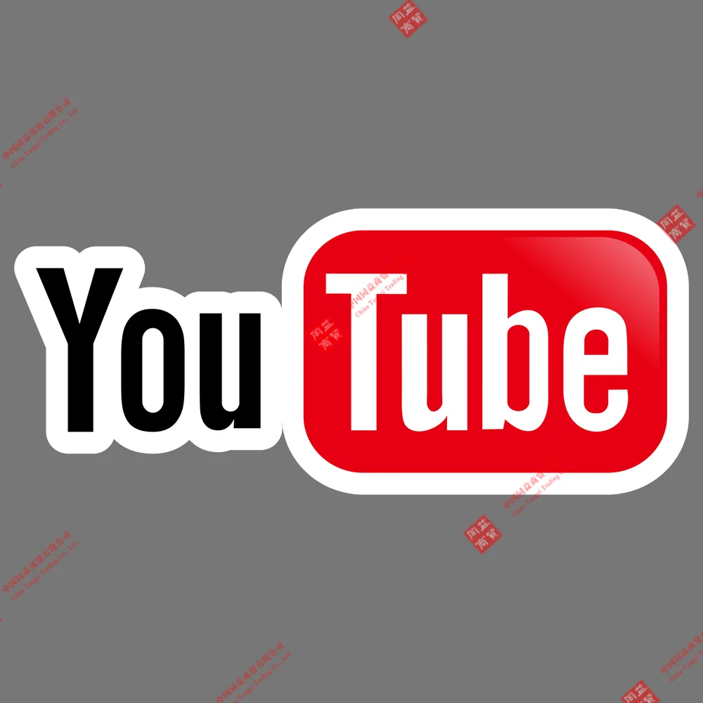 Виниловая кнопка для воспроизведения на Youtube наклейка окно гоночного автомобиля