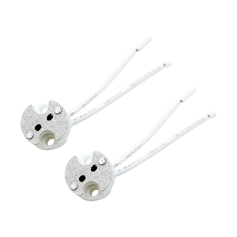 10Pcs/Lot G4 MR16 держатель лампы MR11 G5.3 G6.35 белый керамический патрон аксессуары для
