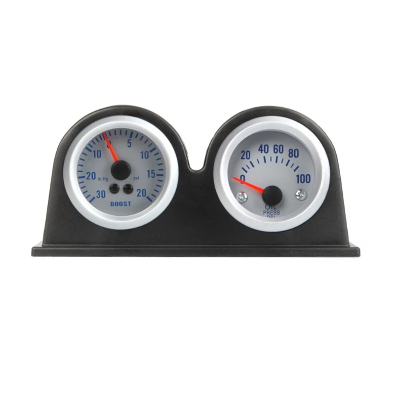 

Auto 52MM Car Gauge Universal Double Hole Meters Holder Instrument Frame for Left Right Drive Car