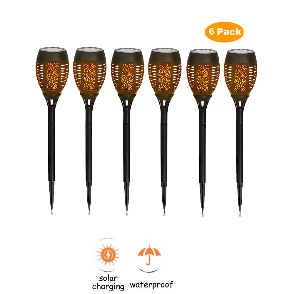 

2-8pcs IP65 Solar Flame Flickering Lawn Lamp Led Dancing Flame Light Solar Outdoor Waterproof Garden Decor Lamp Solar Garden Lig