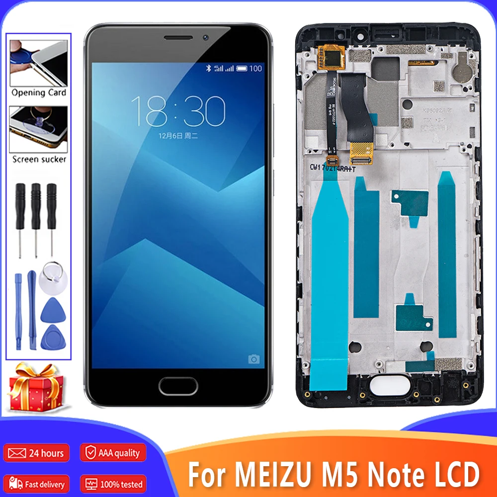 ЖК-экран 5 дюйма для Meizu M5 NOTE с дигитайзером MEILAN Note ЖК-дисплей M621H M621M M621Q сменный |