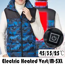 Для мужчин и женщин Открытый USB тепловой жилет куртка зимняя электрическая тепловая одежда жилет Рыбалка Пешие прогулки