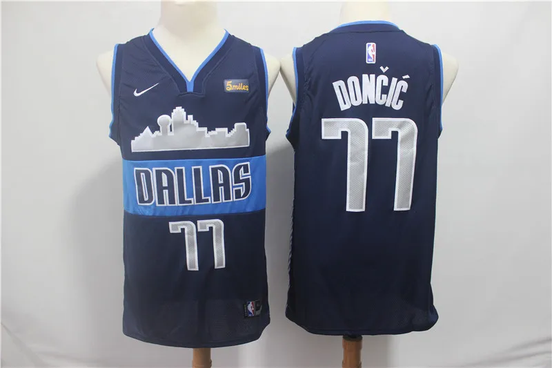 MEN Даллас мужские baskeball#41 Dirk Nowitzki#77 Luka Doncic#6 Кристапс Порзингис майки - Цвет: MEN
