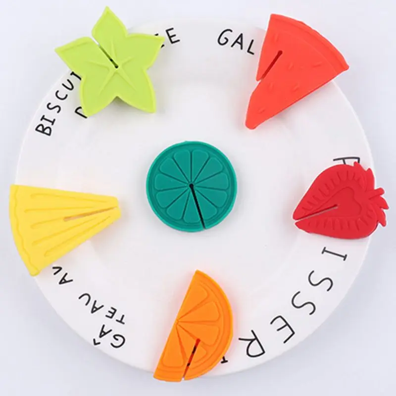 

Set of 6 Fruit Themed Silicone Wine Glass Drink Charms Personalized Marker