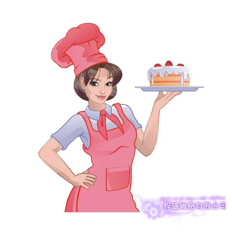 DCTAL Cake Store Girl Decal Cute Girls Glass Colorful Wall Sticker Coffee Bakery Store Decal Cloakroom Showcase Decor
