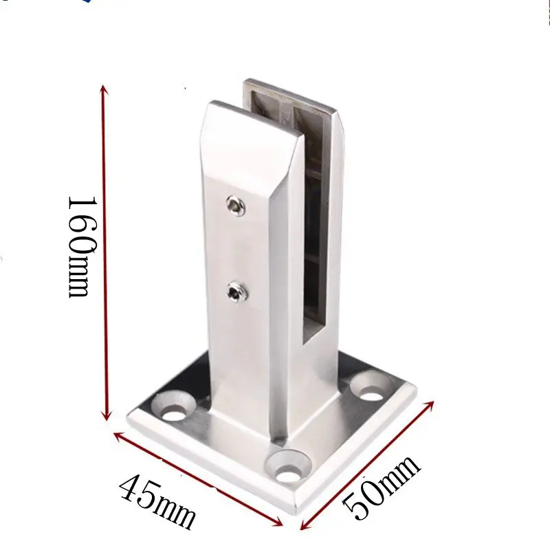 Квадратные стеклянные перила из нержавеющей стали, забор для бассейна, зажим для пола, балюстрада, стеклянный зажим, квадратный Бескаркасный зажим для бассейна