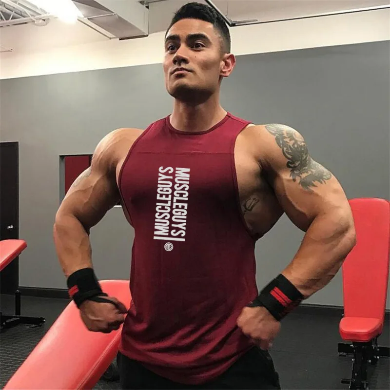 

Workout Brand Fashion Gym Muscle Sleeveless Shirt Tank Top Men Casual O-neck Clothing Bodybuilding Sport Fitness Singlets Vest