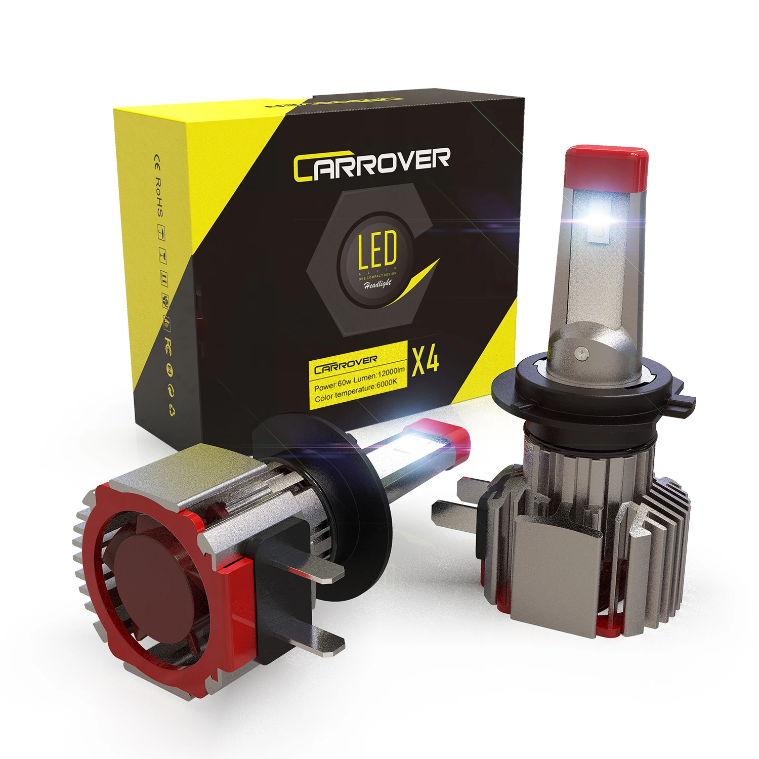 

H7 LED Car Headlight H1 H7 HB3 9005 9006 HB4 Light H8 H11 60W 12000LM 6000K Cool White LED with CSP