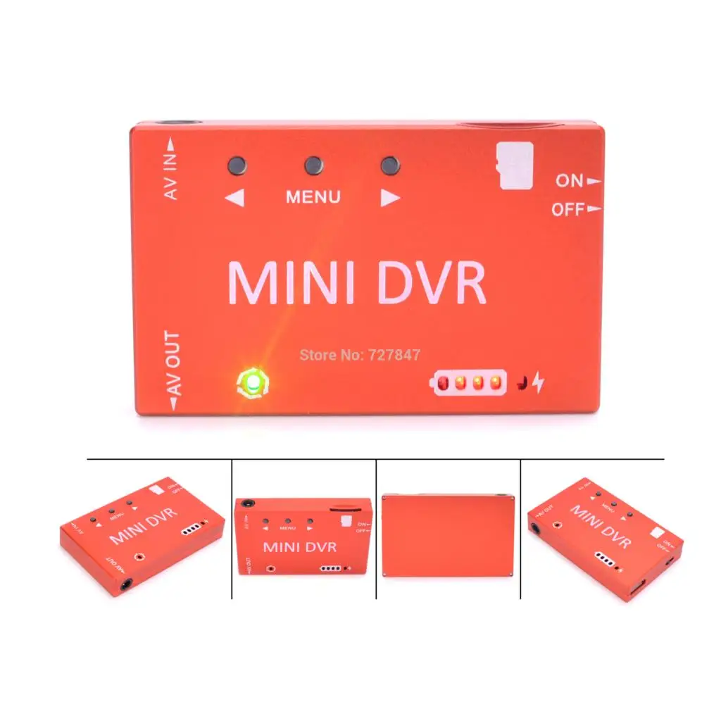 

FPV Mini DVR Video Audio Recorder Built-in 3.7V 400mah Battery for FPV RC Multicopters VR Goggle