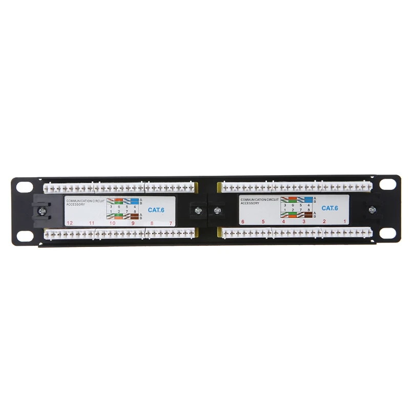 Cat6 12 портов RJ45 патч панель UTP LAN сетевой адаптер Кабельный соединитель|Сетевые