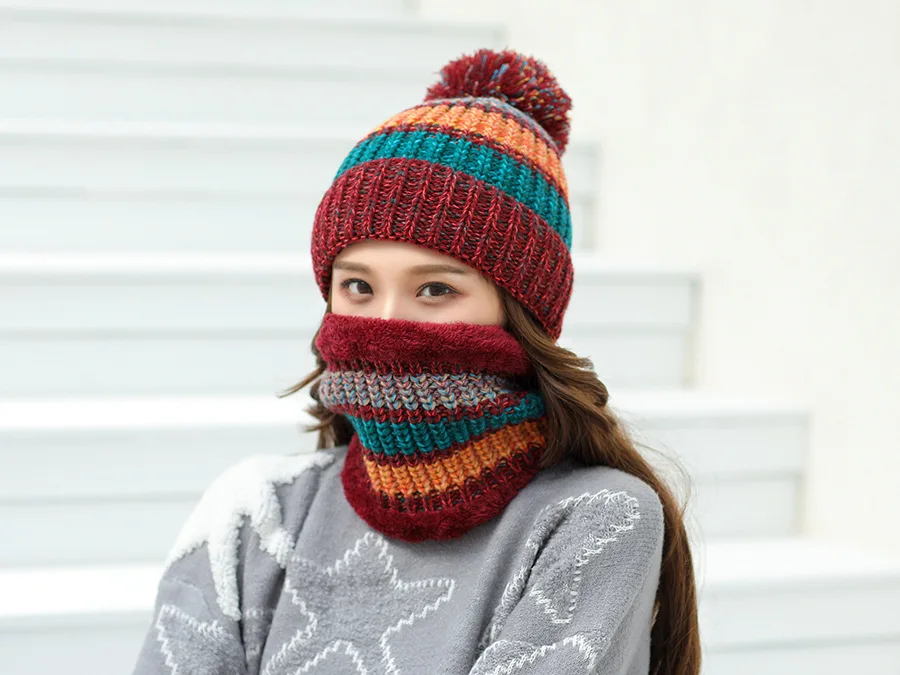 Zency зимние анти-ветер Модные женские вязаные кепки супер качество панельные эластичные кепки толстые теплые шерстяные шапки s уличные наборы для езды на велосипеде