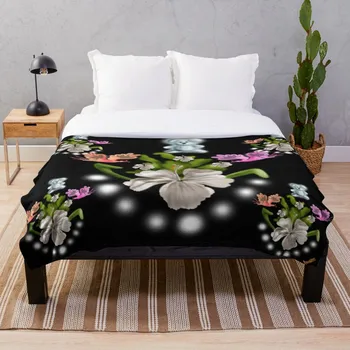 

Soft Blanket for Bed Sherpa Flannel Fleece Blanket Home Travel Sofa Soft Throw Blanket Freshness Of Flowers