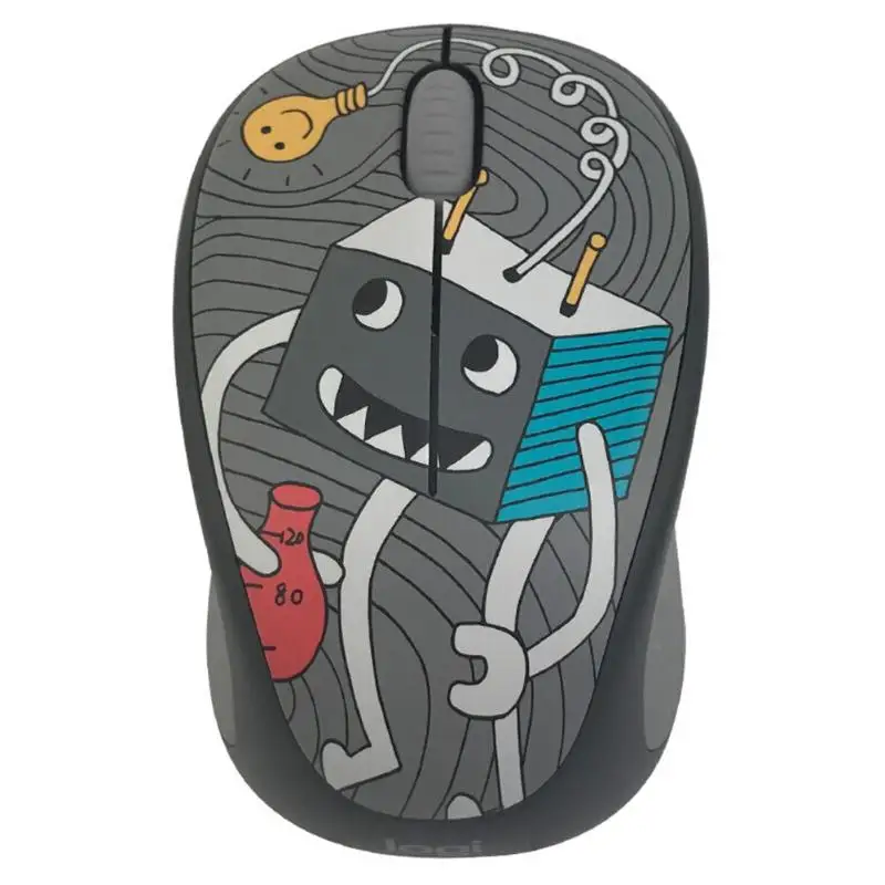 A Logitech M238-V3 мультфильм беспроводной usb-приемник Мышь 3 кнопки 1000 Точек на дюйм Оптическая мышь для настольных ПК настоящий Беспроводной Мышь - Цвет: A