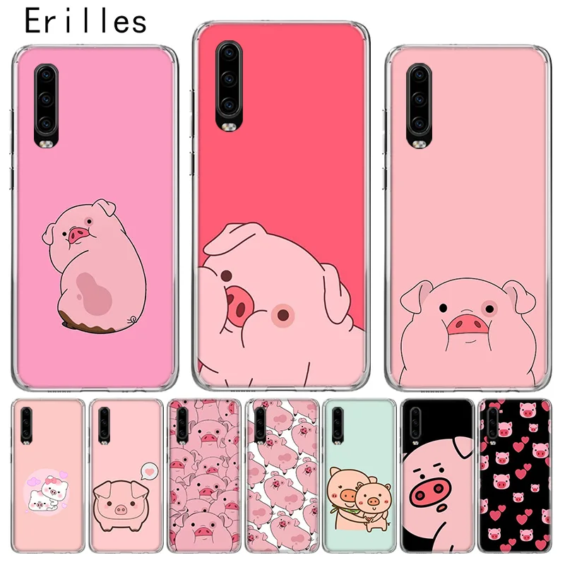 

Erilles Pig Animal Case For Honor 10 lite Cover For Huawei 8X 9X 20 lite 20i V20 Soft Shell Y5 Y6 Y7 Y9 2019 Shell