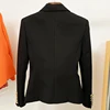 TOP QUALITY New Fashion 2024 Designer Jacket Women's Classic Double Breasted Metal Lion Buttons Blazer Outer Size S-5XL 2