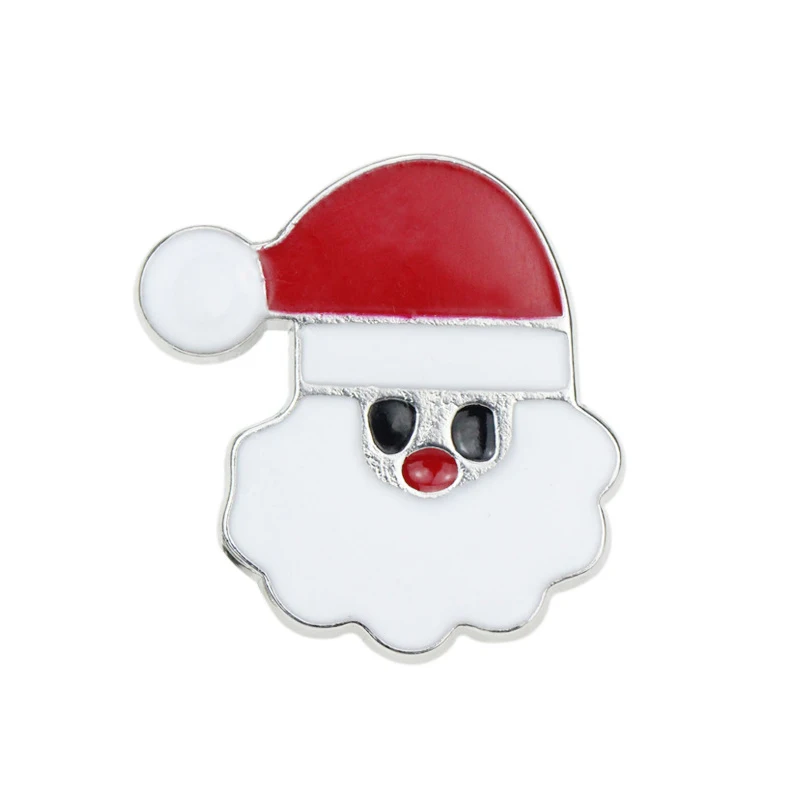 Santa Claus Рождественские броши и булавки эмаль Санта Клаус Олень конфеты колокольчик дерево Снеговик носок Подарочная брошка женский значок булавка модные украшения - Окраска металла: Santa Claus