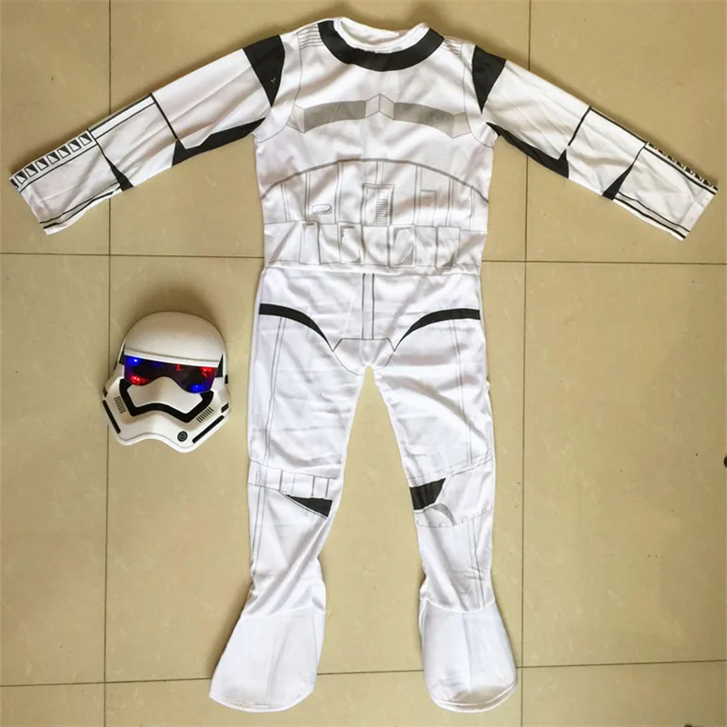 Карнавальный костюм «The Force Awakens Storm Troopers», «Звездные войны», детский Карнавальный костюм для мальчиков - Цвет: LED mask