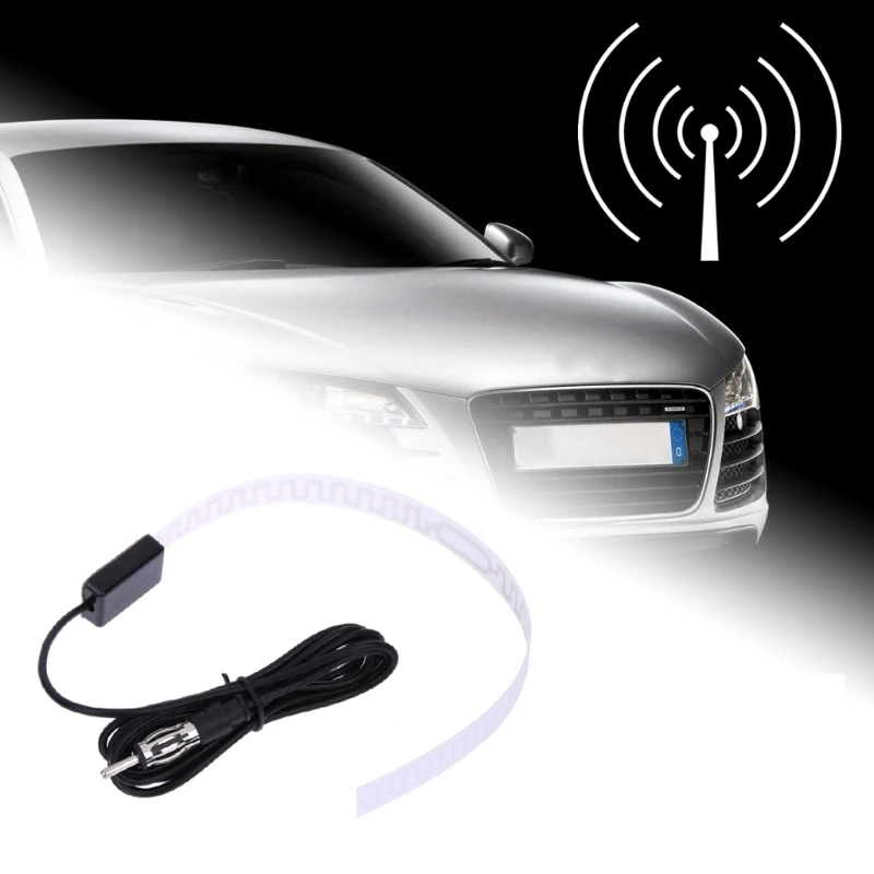 DC 12V FM Radio Amplified Hidden Antenna Signal Receiver Internal Glass Screen Windshield Window Adhesive Aerial for Car | Мобильные
