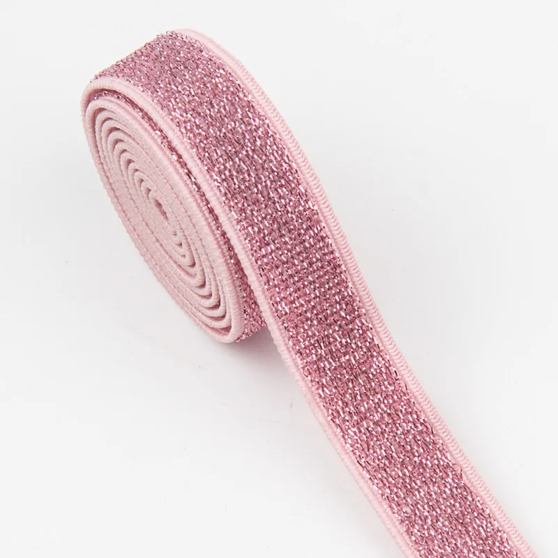 Эластичная лента 15 мм ширина красочной эластичной ткани для одежды волосы свадебные украшения, аксессуары Швейные принадлежности - Цвет: Full Pink