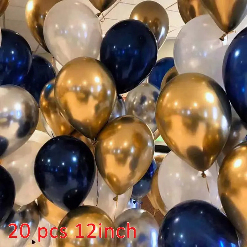 20pcs gold blue 2 10 шт смешанный воздушный шар "Конфетти" Свадебные украшения для детского душа Девичник вечерние DIY Настольные принадлежности - Цвет: 20pcs gold blue 2