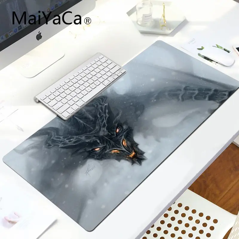 LockEdge 30X90cm MaiYaCa Дракон alduin skyrim art прочный резиновый коврик для мыши коврик большой коврик для Мыши Компьютерный коврик для ПК - Цвет: LockEdge 30X90cm