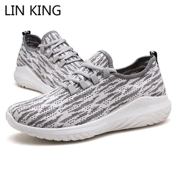 

LIN KING Fashion Lace Up Men Sneakers Lightweight Breathable Air Mesh Man Casual Shoes Footwear Sneakers Zapatos Hombre For Man
