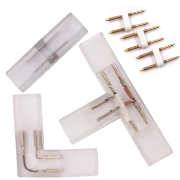 

I L T Shape Middle Connector Corner with 2 Pin Needle Plug for 5050 3014 2835 Single Color 110V 220V LED Strip Light Accessories