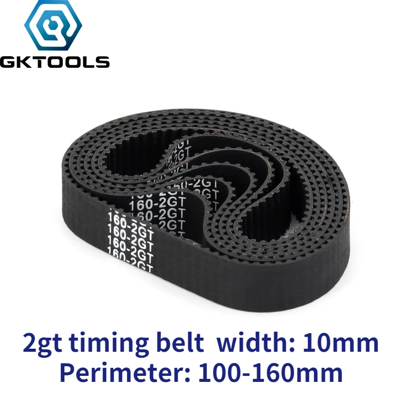 Ремень ГРМ GKTOOLS для 3D принтера GT2 ширина 10 мм замкнутая петля резина 2GT длина 100 110 120