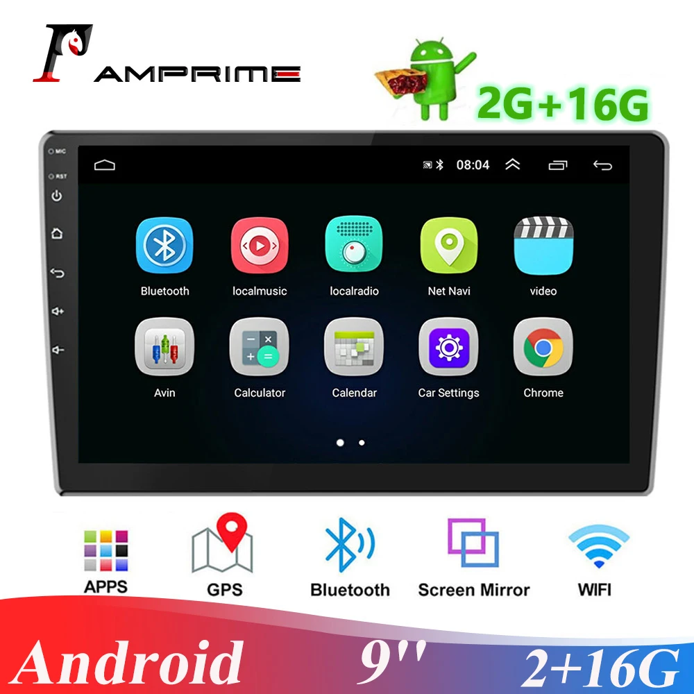 Автомагнитола AMPrime мультимедийный плеер на Android с 9 &quotэкраном поддержкой Bluetooth