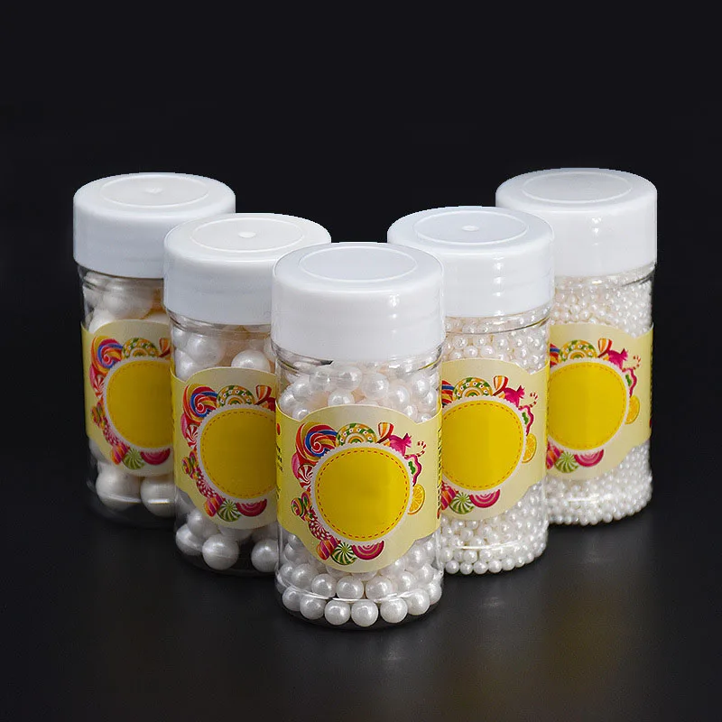 

White 85g 7mm Edible Sugar Pearls Sprinkles White Cupcake Cake Decorating Supplies Icing Toppings Beads For Baking Candy Ball