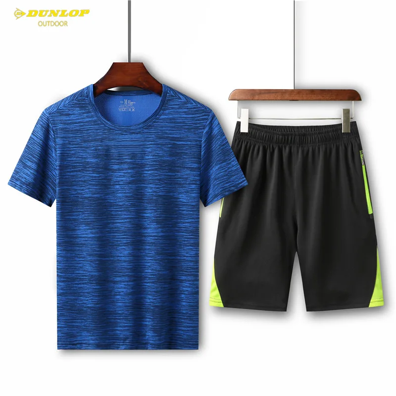 

100 Years England DUNLOP Breathable Quick-Dry Sports Set Men's Camouflage T-shirt Short Sleeve Shorts Casual Two-Piece Set
