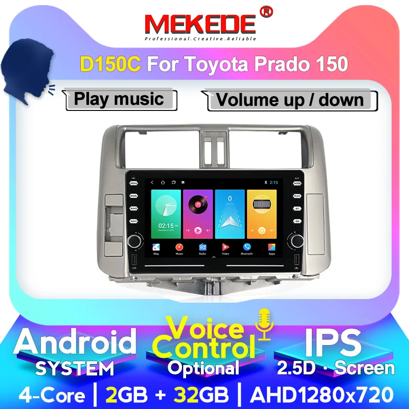 MEKEDE Android система Octa Core автомобильное радио для Toyota Land Cruiser Prado 150 2009 2010-2013