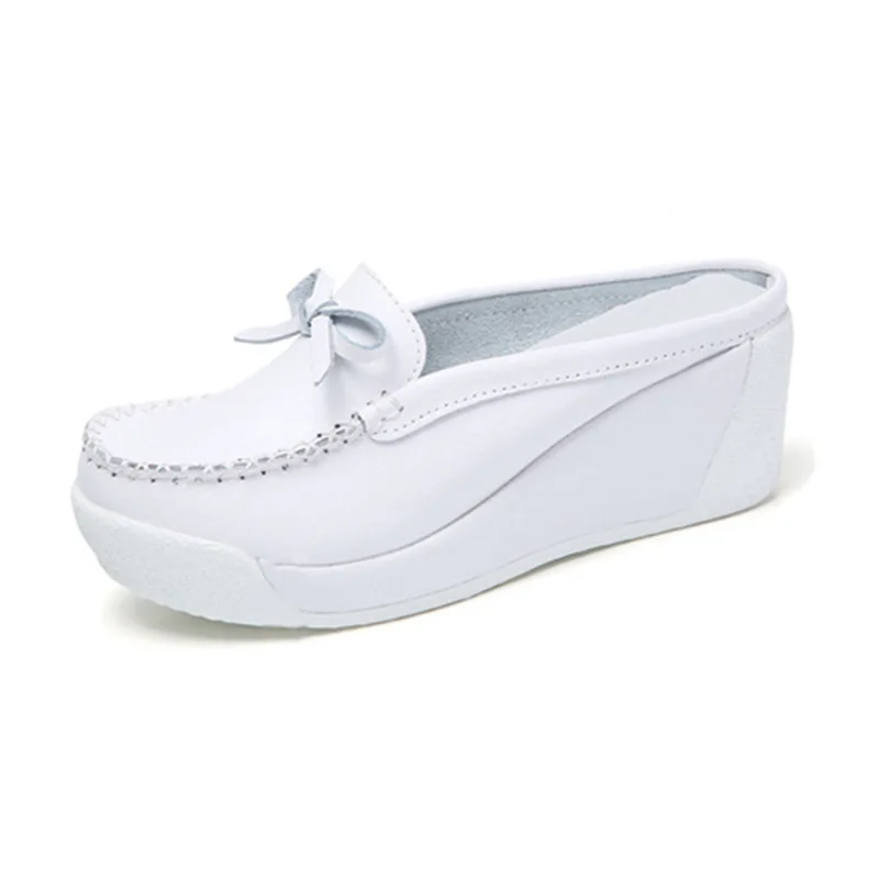 Female Swing shoes casual loafers platform women's fashion pumps shoes patchwork wedges heel Spring Autumn boat women pumps shoes,women loafers shoes,women wedges heels shoes
