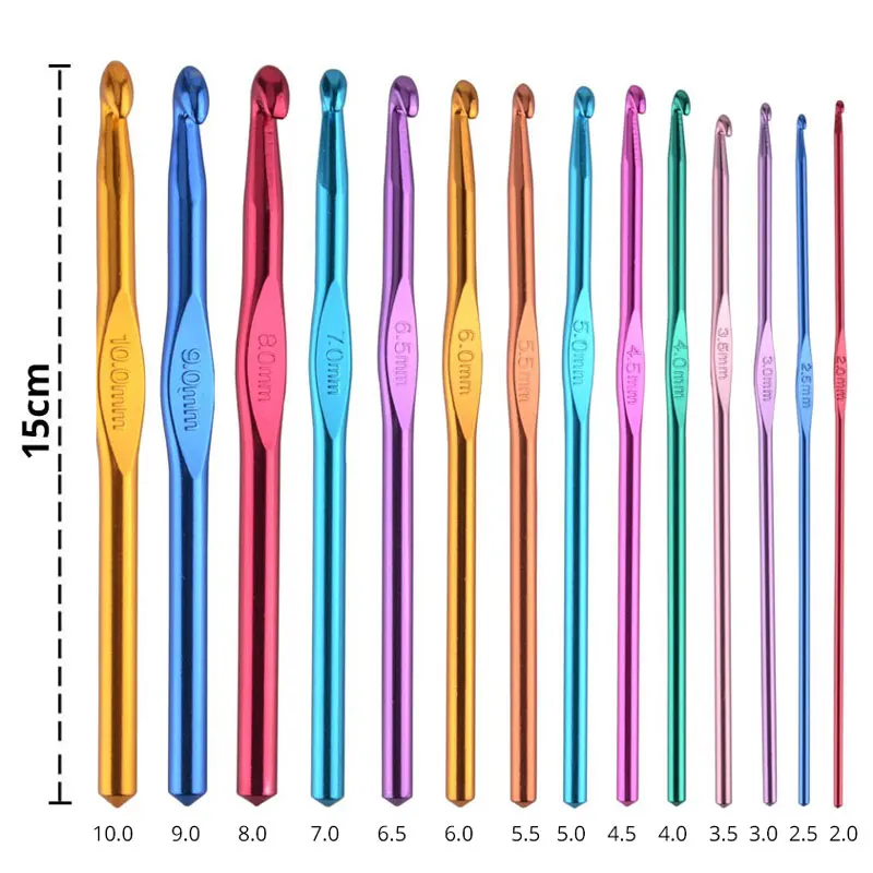 Looen 14 видов стилей набор крючков для вязания крючком DIY Weave Costura крючки для вязания крючком и спицами для рукоделия аксессуары для шитья